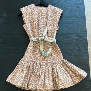 Zimmermann Tan Sundress with Square Neck and Sleeveless Design